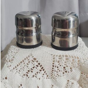 Danish Salt & Pepper Shaker Set Stainless Steel ~Vintage~